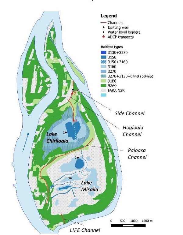 Map Fundu Mare Island Romania 